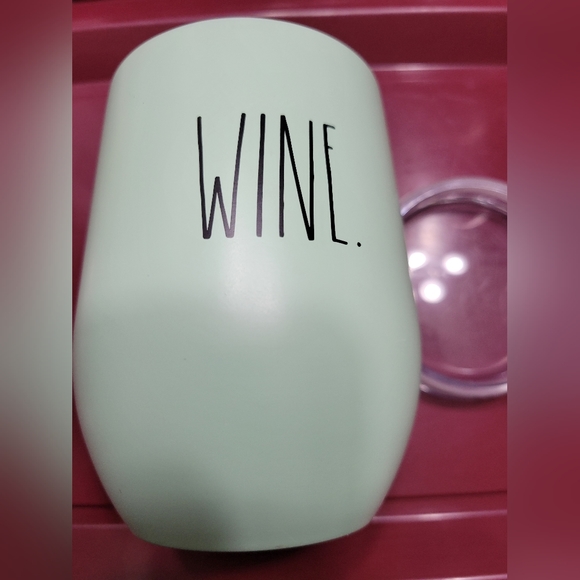 Rae Dunn Other - Rae Dunn insulated tumbler with lid, WINE seafoam green